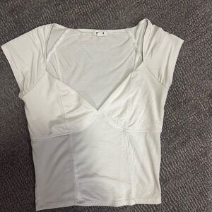 Garage White Crop Top